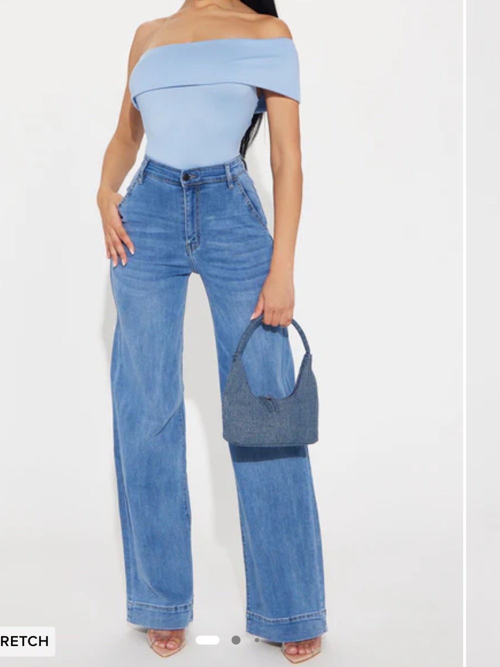margot Wide-Leg Jeans in Medium Blue
